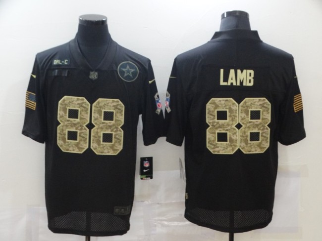 Dallas Cowboys 88 CeeDee Lamb Football Jersey Salute camo