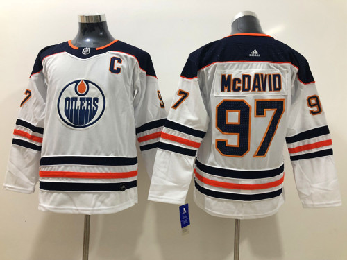 Youth Adidas Classic Edmonton Oilers 97 Connor McDavid Ice Hockey Jersey White