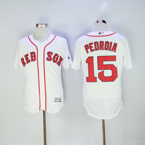 Boston Red Sox 15 Dustin Pedroia Flexbase Baseball Jersey White