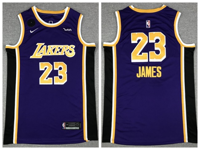 Nike Los Angeles Lakers 23 LeBron James Basketball Jersey purple