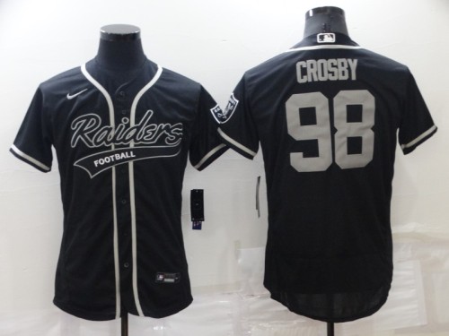 Oakland Raiders 98 Sidney Crosby Baseball Jersey Black