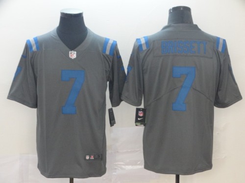 Indianapolis Colts 7 Jacoby Brissett Football Jersey Legend Gray