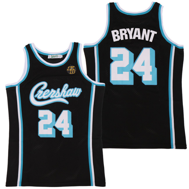 Los Angeles Lakers 24 Kobe Bryant Basketball Jersey Black Retro