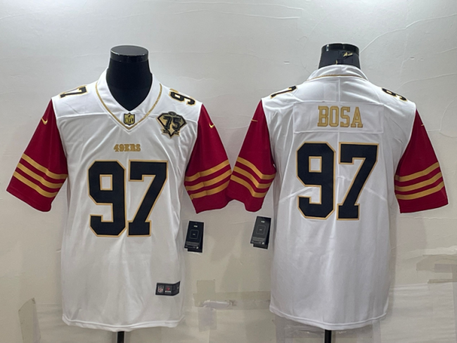 San Francisco 49ers 97 Nick Bosa Football Jersey White