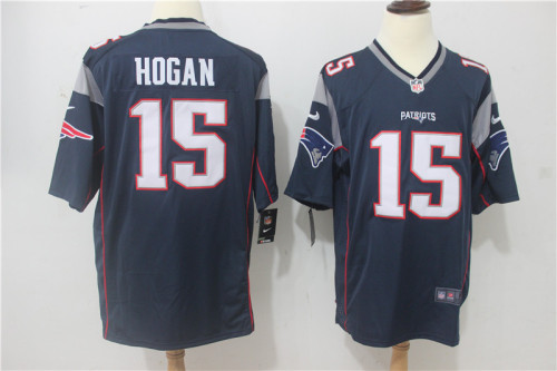 New England Patriots 15 Chris Hogan Football Jersey Navy Blue fan Edition