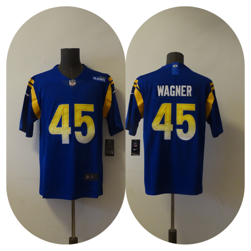 St. Louis Rams 45 Chris Wagner Football Jersey Legend Blue