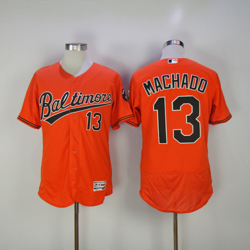 Baltimore Orioles 13 Manny Machado Flexbase Baseball Jersey Orange