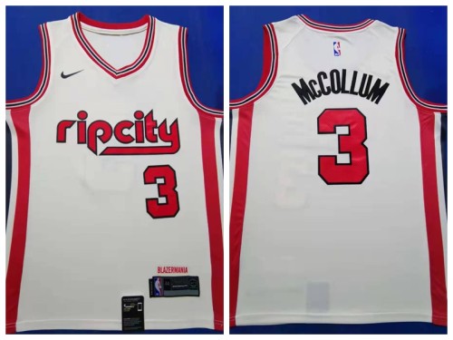 Nike Portland Trail Blaze 3 CJ McCollum Basketball Jersey Beige City version