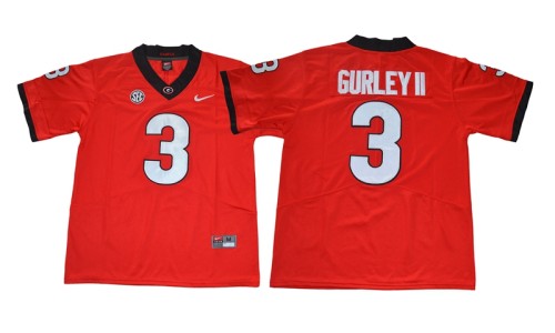 GEORGIA bulldogs 3 Todd Gurley II Limited College Football Jersey Red