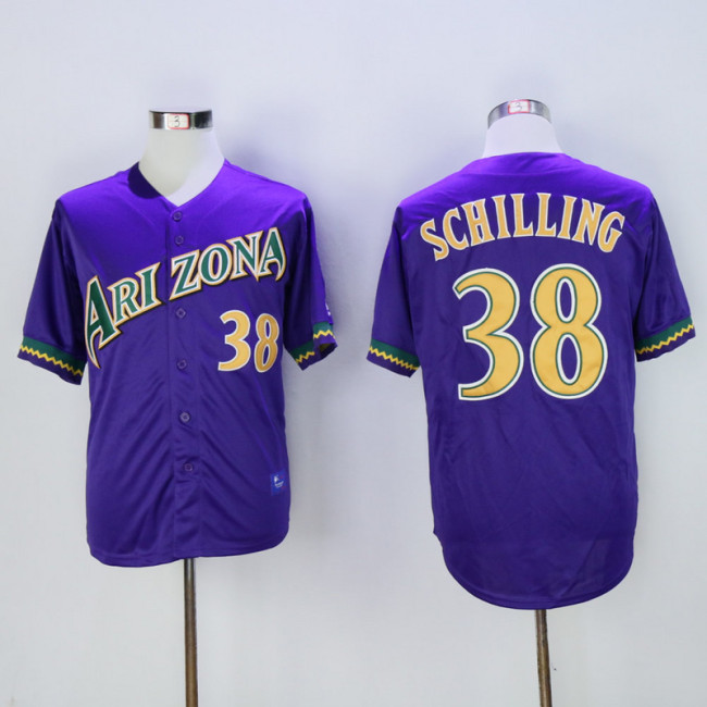 Arizona Diamondbacks 38 Curt Schilling Baseball Jersey purple