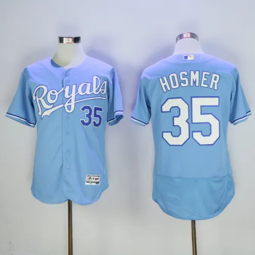 Kansas City Royals 35 Eric Hosmer Flexbase Baseball Jersey Light blue