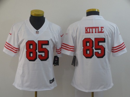 Women San Francisco 49ers 85 George Kittle Football Jersey Legend White