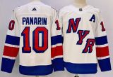 Adidas New York Rangers 10 Artemi Panarin Ice Hockey Jersey White