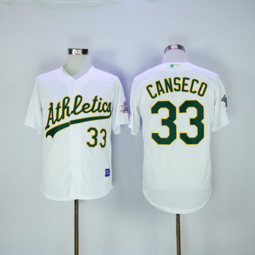 Oakland Athletics 33 Jose Canseco Baseball Jersey White Retro