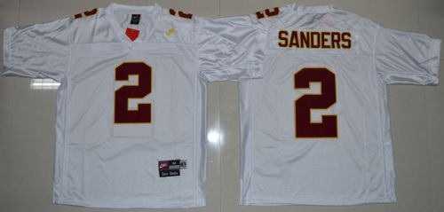 Florida State Seminoles (FSU) 2 Deion Sanders College Football Jersey White