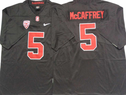 Stanford Cardinal 5 Christian McCaffrey College Football Jersey Black