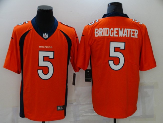 Denver Broncos 5 Teddy Bridgewater Football Jersey Limited Orange