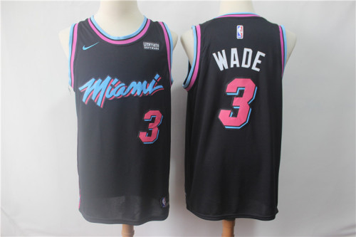 Nike Miami Heat 3 Dwyane Wade Basketball Jersey Black City Edition