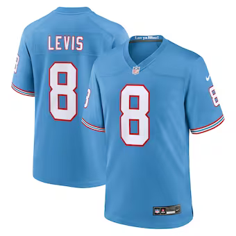 Tennessee Titans 8 Will Levis Football Jersey Legend Blue