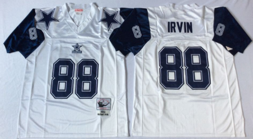 Dallas Cowboys 88 Michael Irvin Football Jersey White Retro