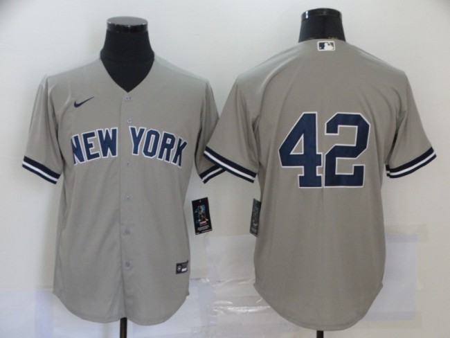 Nike New York Yankees 42 Mariano Rivera Baseball Jersey Gray