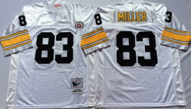 Pittsburgh Steelers 83 Heath Miller Football Jersey White Retro