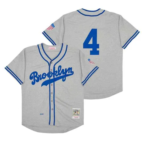 Los Angeles Dodgers 4 Babe Herman Baseball Jersey Gray