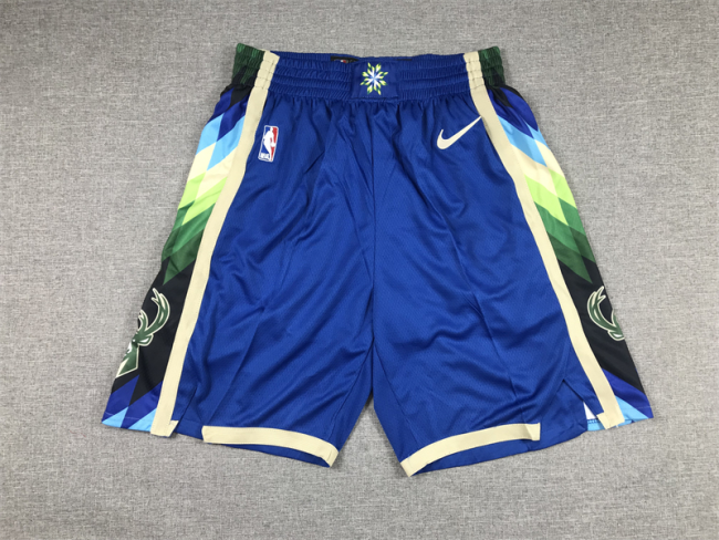 Nike Milwaukee Bucks City Soccer Shorts Blue