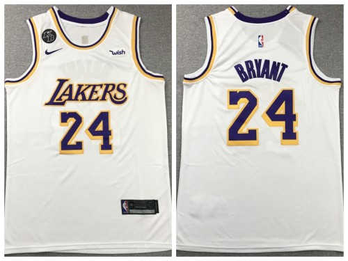 Nike Los Angeles Lakers 24 Kobe Bryant Basketball Jersey White Commemorative Edition