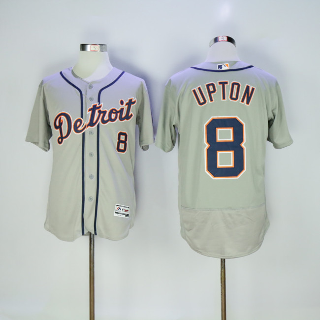 Detroit Tigers 8 Justin Upton Flexbase Baseball Jersey Gray