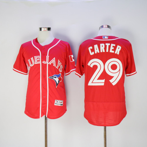 Toronto Blue Jays 29 Joe Carter Flexbase Baseball Jersey Red