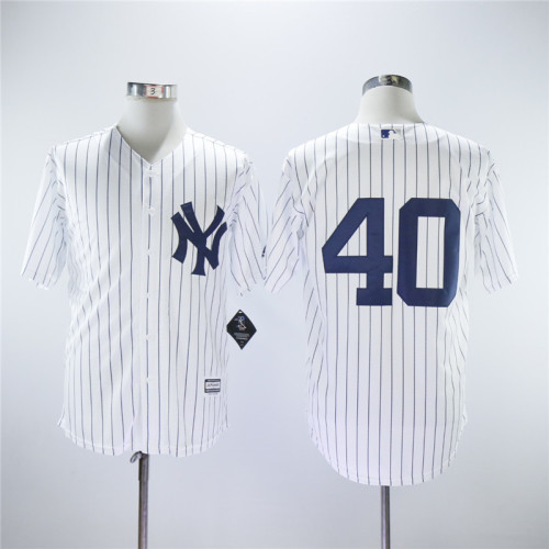 New York Yankees 40 Luis Severino Baseball Jersey White Fan