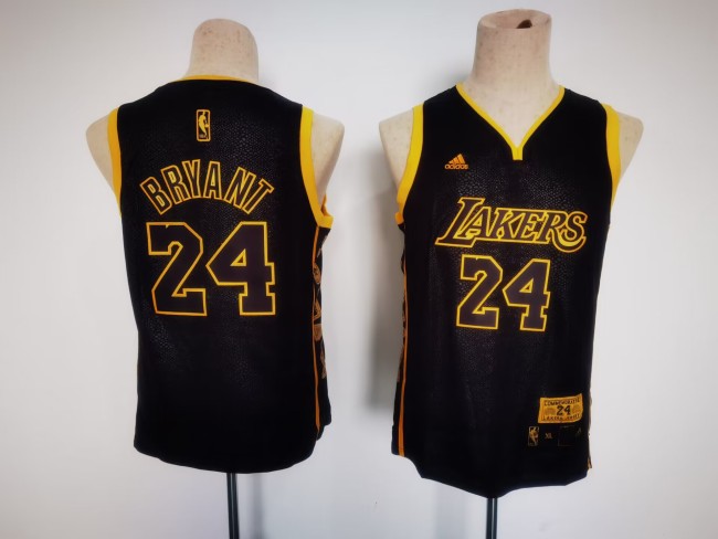 Youth Nike Los Angeles Lakers 24 Kobe Bryant Basketball Jersey Black Collection Edition