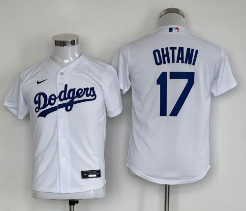 Youth Nike Los Angeles Dodgers 17 Shohei Ohtani Baseball Jersey White