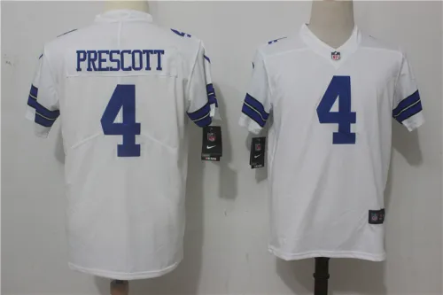 Youth Dallas Cowboys 4 Dak Prescott Football Jersey Legend White