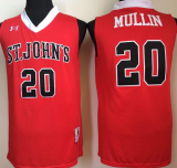 St John's University 20 Chris Mullin College Basketball Jersey Red