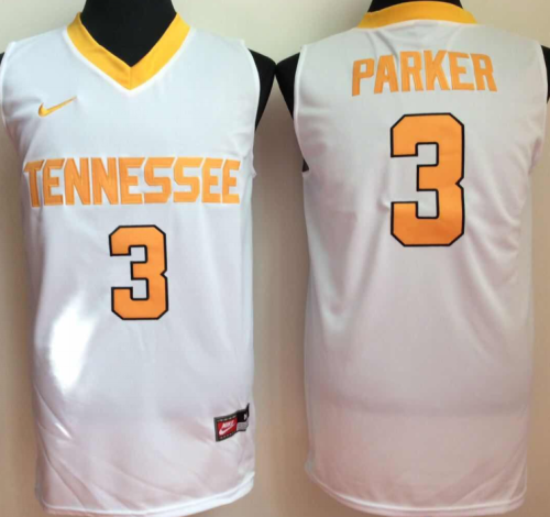 Tennesse Volunteers 3 Candace Parker College Basketball Jersey White