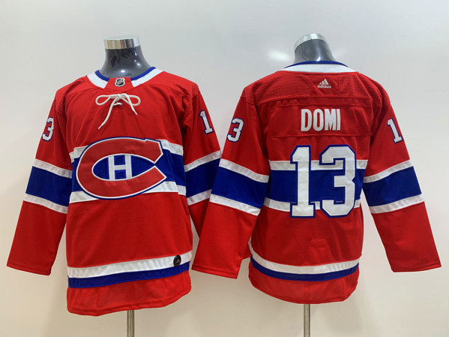 Youth Adidas Classic Montreal Canadiens 13 Max Domi Ice Hockey Jersey Red