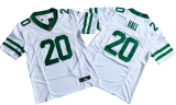 New York Jets 20 Breece Hall Football Jersey White Three Dynasties