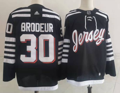 Adidas New Jersey Devils 30 Martin Brodeur Ice Hockey Jersey Black
