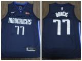 Nike Dallas Mavericks 77 Luka Doncic Basketball Jersey Navy Blue
