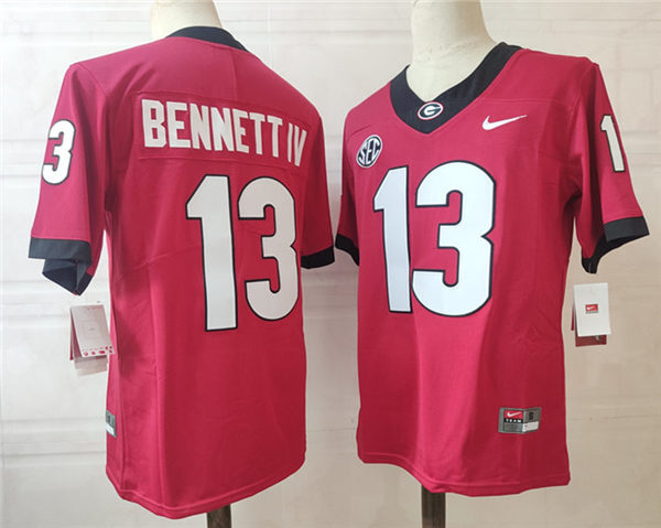 GEORGIA bulldogs 13 Stetson Bennett College Football Jersey Limited Red