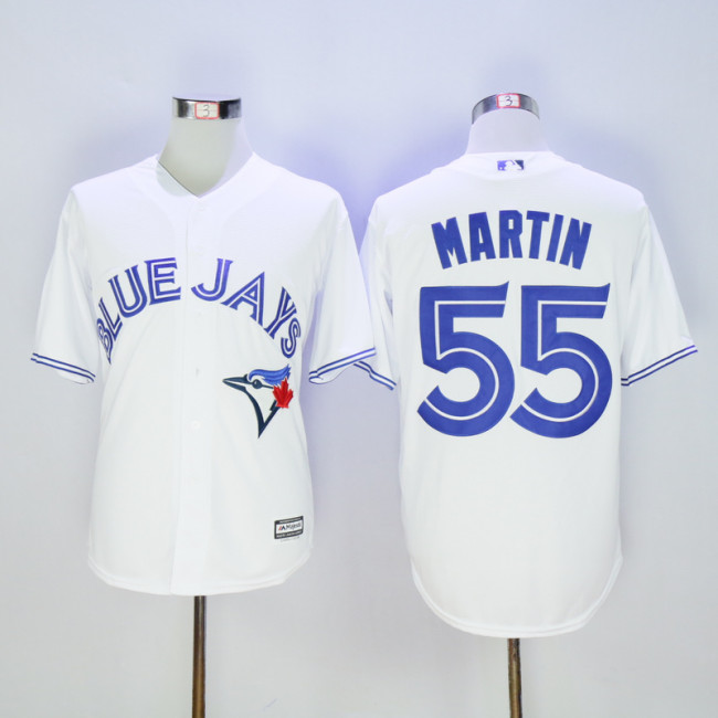 Toronto Blue Jays 55 Russell Martin Baseball Jersey White Fan version