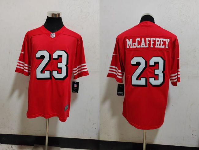 San Francisco 49ers 23 Christian McCaffrey Football Jersey Red