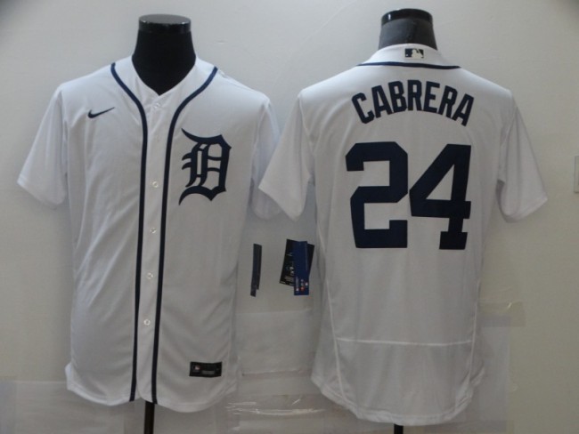 NIke Detroit Tigers 24 Miguel Cabrera Flexbase Baseball Jersey White