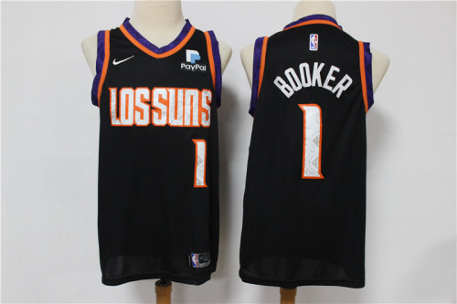 Nike Feinikesi suns 1 Devin Booker Basketball Jersey Black Fans Edition