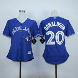 Women Toronto Blue Jays 20 Josh Donaldson Baseball Jersey Blue