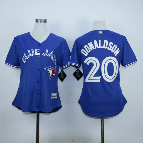 Women Toronto Blue Jays 20 Josh Donaldson Baseball Jersey Blue