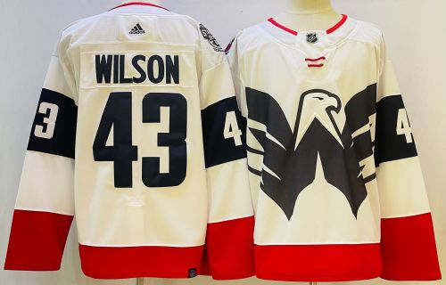 Adidas Washington Capitals 43 Tom Wilson Ice Hockey Jersey White