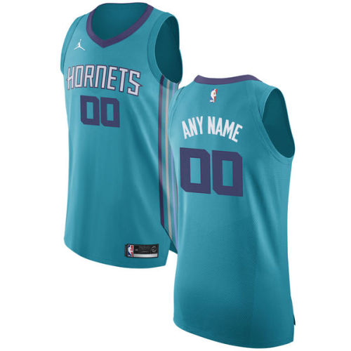 New Orleans Hornets Brand Jordan Custom name and number Basketball Jersey Blue